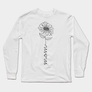 Mom delicate flower design Long Sleeve T-Shirt